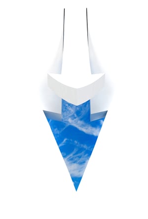 Arrows going down isolated over a white background